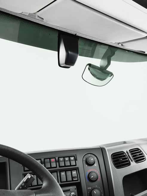 REAR VIEW MIRRORS suitable for different cab widths with reinforced brackets (reduced vibration).