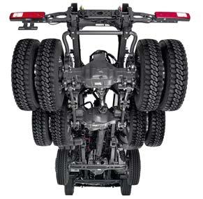 ROBUSTNESS INTER-WHEEL AND INTER- AXLE DIFFERENTIAL LOCKS AS STANDARD ON ALL MODELS APPROACH ANGLE OF 24 WITH 1% STEEL BUMPER OPTIDRIVER OFF-ROAD MODE DEDICATED TO