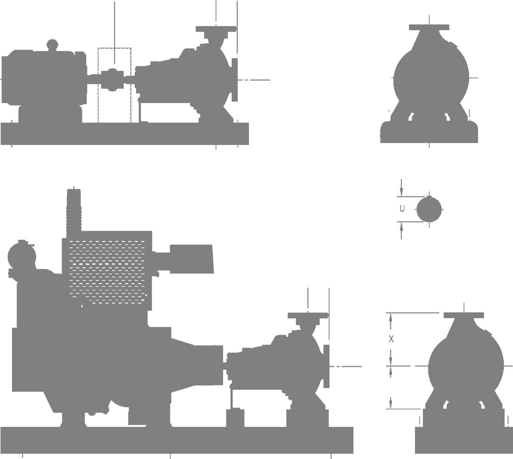 FP-REF Dimensions Centrifugal End Suction Fire Pumps Pump Size 1.5x2.5-7 2x2.5-7 2.5x3-7 3x4-7 4x5-7 1.25x2-8 1.5x2.5-8 2x2.