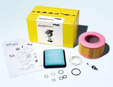 The optional BOMAG service kits provide all the parts needed in one box.