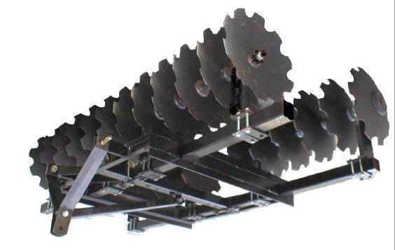 Heavy Disc Harrows Heavy Frame Construction 3 x 3 Harrow Arms Sealed Bearings 1 Square Axles # Disc Cutting Model# Disc Size Spacing Width Approx. Wt.