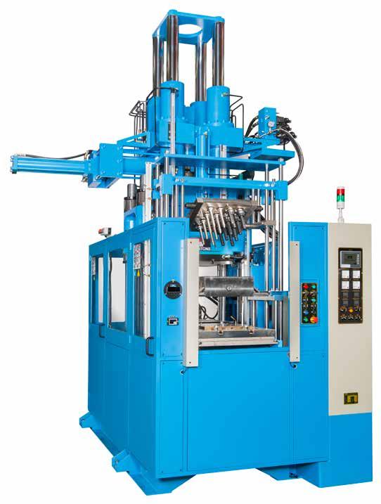 VERTICAL INJECTION MOULDING MACHINE WITH SILICONE STUFFER The