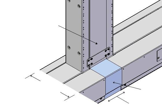 UEF SPCER BOXES ND FILLER PNELS UEF Spacer Boxes Spacer boxes separate adjacent racks at the base by a specified distance () and footprint (B).