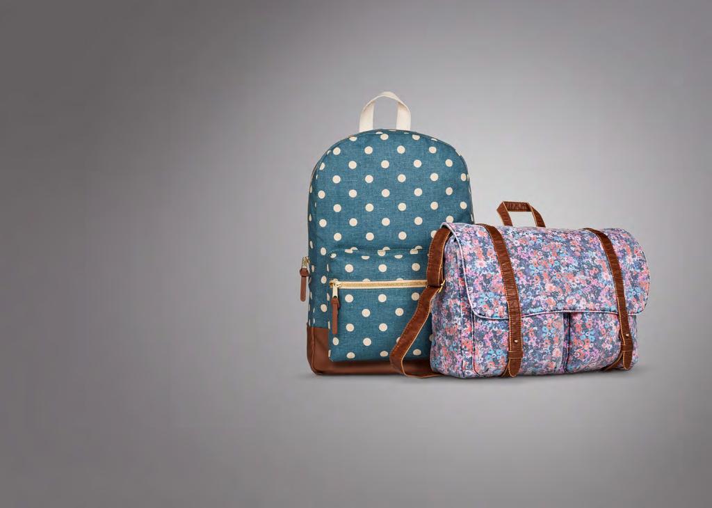57 MOSSIMO SUPPLY CO. BACKPACK IN BLUE POLKA DOT, $29.