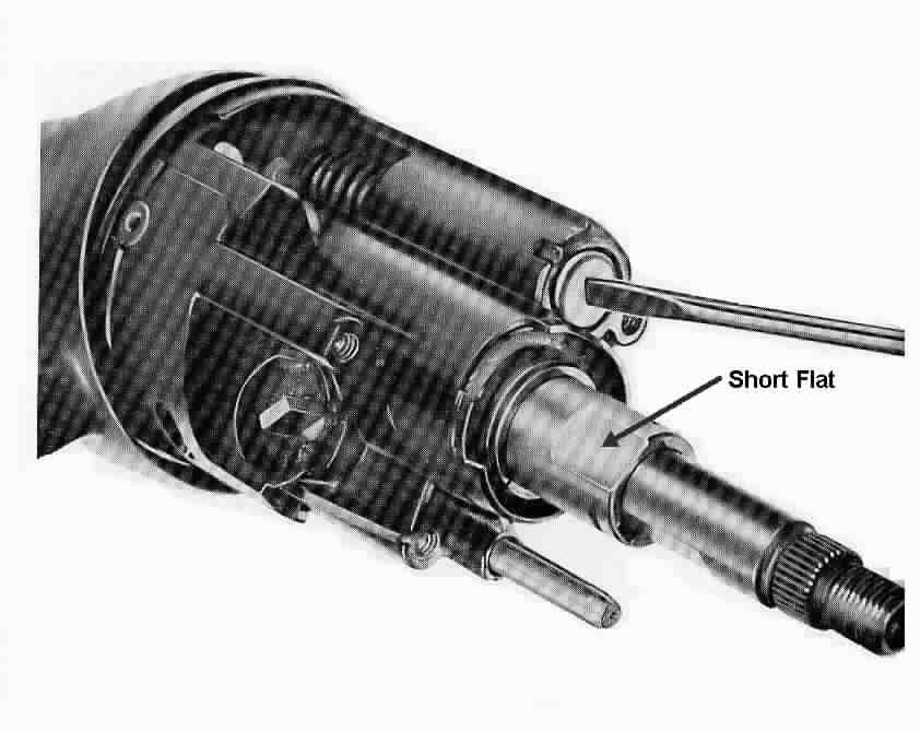 Reassemble Upper and Lower T&T Steering Shafts at Tilt Joint You can reassemble the shafts by first installing the spring in between the two spheres. Slide and rotate the spheres into the upper yoke.