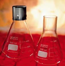culture flasks ERLENMEYER-TYPE Culture preparations when a large, flat bottom surface is required for growing cultures to a uniform thickness Straight flame-polished
