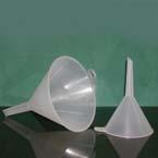 funnels - plastic Facilitatory filling of vessels and qualitative and quantitative filtration Polypropylene and HDPE.