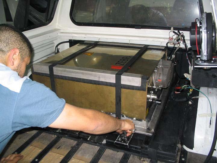 Figure 8: ZEBRA battery type Z36-371-ML3P-76 being installed at the rear of the vehicle. 3.3 Control System. Figure 9 shows the control board of the ZEBRA-Ultracapacitor (Ucap) system.