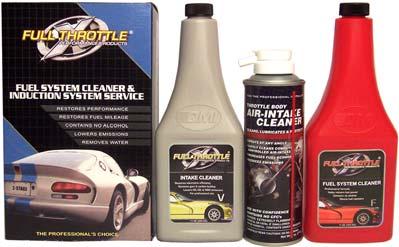 Full Throttle 3-STEP FUEL SYSTEM CLEANER & INDUCTION SERVICE - WITH THROTTLE BODY CLEANER Directions Notes Bring engine to operating temperature before application.