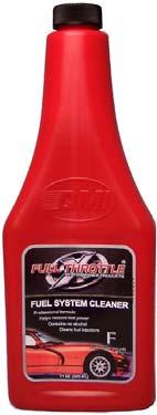FULL THROTTLE FUEL SYSTEM CLEANER Concentrated formula contains no alcohols or other harmful solvents, eliminating concerns about technicians health and sensitive automotive components.