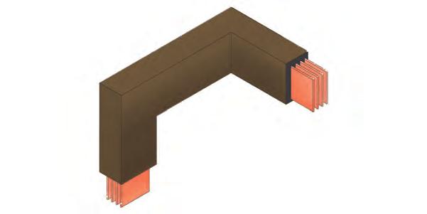 Left Flatwise Offset Combination Elbows Combination elbows are used to conform to the building structure and to utilise a small amount of space to change direction by combining both
