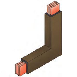Powerbar CAST RESIN BAR ELBOWS Flatwise Elbows Flatwise elbows are typically used to make 90 changes in the direction of the busbar system. There are two kinds, flatwise up and flatwise down.