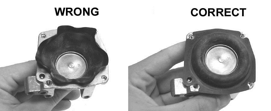 so equipped. DO NOT pinch or tear the rubber diaphragm. TIP: To make reassembling the diaphragm easier, extend the diaphragm into the housing and form the diaphragm into a mushroom shape (Figure 18).
