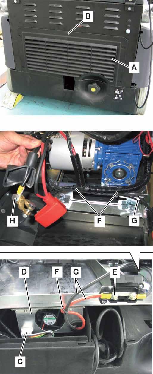 Electrical and Control System 80 Battery Charger Removal/Installation (SW900 B) Disassembly 1. Remove the batteries and their container (see the procedure in the relevant paragraph). 2.