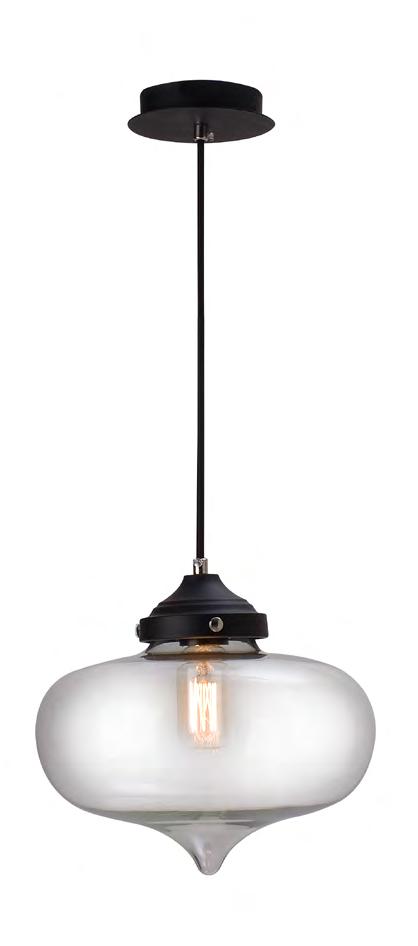 FM7014-1 Jeremy Pyles Replica Turret Glass Hanging Suspension Features hand blown tear drop glass inspired by the iconic towers that decorate moorish architecture.