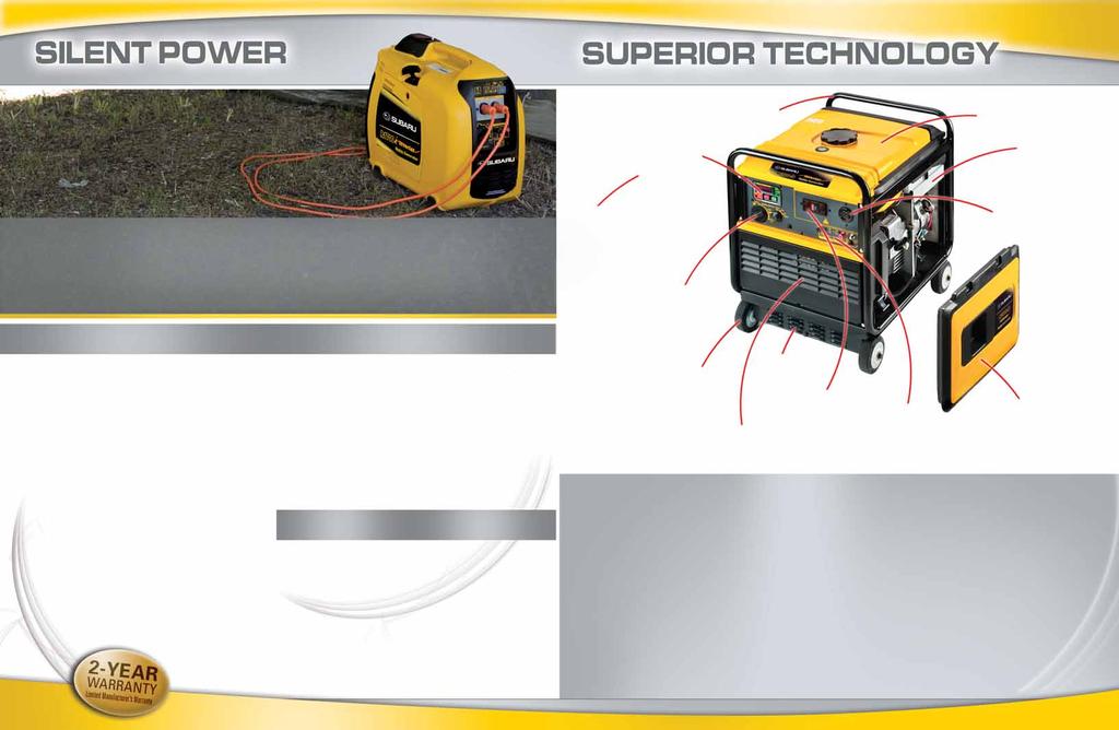 Inverter Generators Whether it s on the job, at the lake, or in your home, Subaru has the generator designed to meet your needs and exceed your expectations.