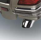 chrome exhaust tip (turn down type) chrome-plated steel designed to fit with the unit muffler