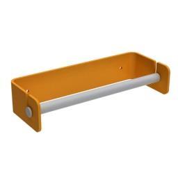406 shelf 36,00 Material: epoxy coated or anodized aluminium. Size: width 150, depth 95 and height 64 mm.  407 toilet paper holder 45,00 Material: epoxy coated or anodized aluminium.