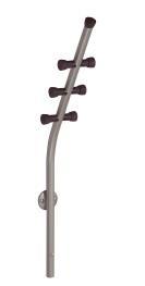 6 Line Up, Wall wall mounted coat rack, epoxy coated 151,00 Line Up, Wall wall mounted coat rack, chrome 165,00 Material: epoxy coated or chromed steel, hooks made of friction rubber.