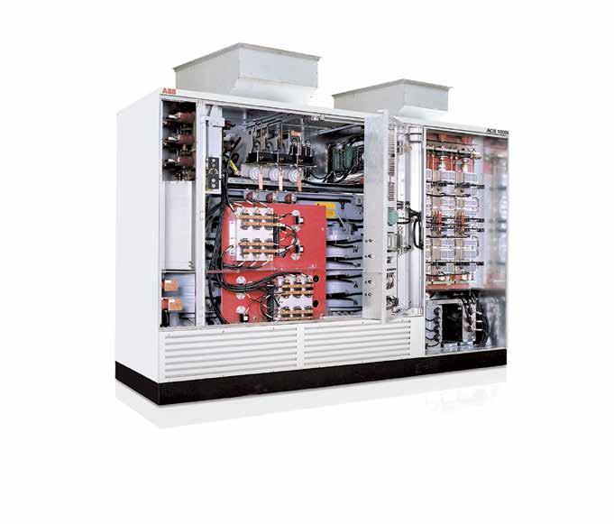 ACS1000i Air-cooled with integrated transformer Easy installation is possible with the ACS1000 with integrated transformer, simplifying the integration of the drive into your systems.