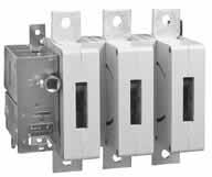 400A 800A Bussmann Non-Fusible Disconnect Switches Fusible Non-Fused Enclosed Fused Enclosed Non-Fused For a complete assembly, please select one of each: 1 switch 1 handle 1 shaft 1 terminal lug kit