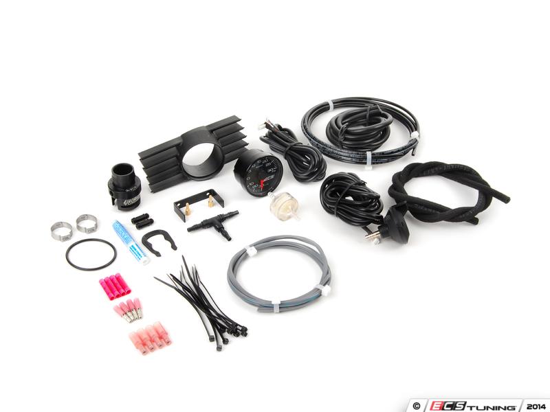 Audi B7 A4 Vent Pod Vacuum/Boost Gauge Installation Kit Contents: vacuum/boost gauge rubber o-ring for mounting gauge body gauge power supply wiring harness vacuum/boost sensor (transducer with