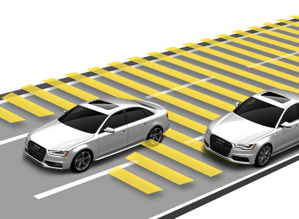 Audi side assist The available Audi side assist uses radar sensors and two different optical warnings to help