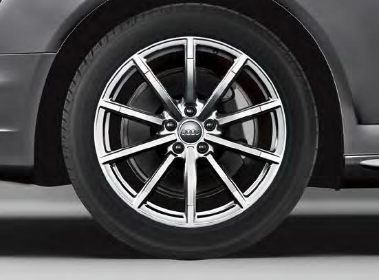 18" 10-spoke Audi exclusive RS design wheels with 245/40 all-season tires (optional on Premium models) 1 Heated front seats (optional on Premium models) Rear-passenger thorax side airbags (optional