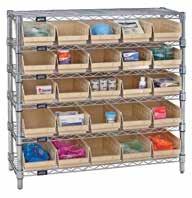 MDRQSB110 17-7/8"L x 11-1/8"W x 4"H bins MDRQWR12105 24"W x 36"L x 74"H 12 shelves and 77 MDRQSB105 23-5/8"L x 4-1/8"W x 4"H bins MDRQWR12106 24"W x 36"L x 74"H 12 shelves and 55 MDRQSB106 23-5/8"L x