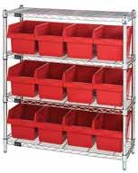 STORE-MAX 8" Shelf Bin Wire Shelving Systems - Complete Packages Easy boltless assembly Wire allows air to circulate as well as provides ideal product visibility Durable chrome finish ensures years