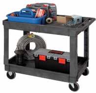 FACILITY STORAGE POLYMER UTILITY CARTS & TOOL CADDY CARTS OFFER 550lb load capacity!