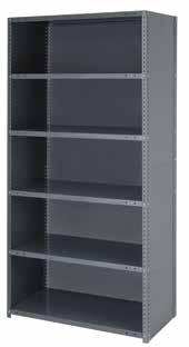 not rust or corrode Shelving Units are 39"H or 75"H and are available in three different shelf sizes Shelving has a smooth powder coat finish 400 lb.