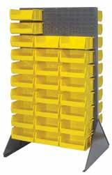 FACILITY STORAGE ULTRA STACK AND HANG LOUVERED RACKS MDRQSS3666H Single Sided Louvered Rack 36"L x 12-1/2"W x 66"H Single sided unit accepts all sizes of Ultra Bins (up to 120 bins) 800 lb. capacity.