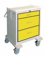 CARTS ISOLATION CARTS 3 & 4 Drawer Aluminum Isolation Carts PERFORMANCE FEATURES New dual pull-out shelves provide additional work surface on both sides of the cart Antimicrobial properties built-in