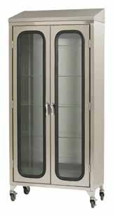 CARTS STAINLESS STEEL INSTRUMENT & SUPPLY CABINETS Instrument and Supply Cabinets Instrument and Supply Cabinets provide maximum storage on five polished glass or stainless steel shelves, adjustable