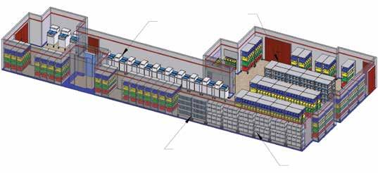 Layouts can be created to accommodate your space with the appropriate product mix consisting of: SMALL PARTS INVENTORY STAGING AREA Wire Shelving Stationary Shelving Bins Wall Systems Baskets