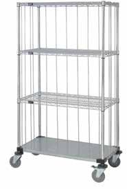 WIRE 4 SHELF ENCLOSURE CARTS COMPLETE CARTS INCLUDE caster kit for mobility!