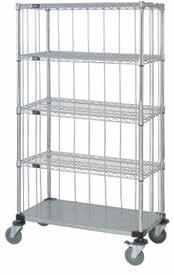 5 SHELF ENCLOSURE CARTS WIRE COMPLETE CARTS INCLUDE caster kit for mobility!