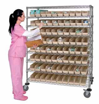 CATHETER CARTS WIRE Catheter Cart - Complete with Bins Uniquely designed, the catheter bin cart replaces the wire basket concept with color coded bins allowing for quicker identification.