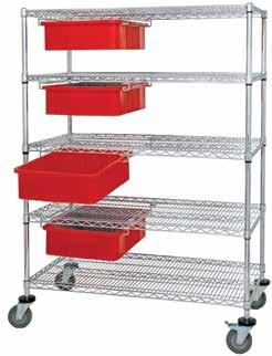 42, ledges and dividers pg. 43 add to the flexibility of the unit. Dividable grids are available in Blue, Red, Gray and Clear. Cart Finish: Chrome Available in: Blue Red Gray Clear NO.