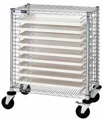 weight capacity when evenly distributed. Modular trays will withstand temperatures of -40 F to +250 F. 18" x 26" Trays available in White. 20" x 26" Trays are available in White and Gray.