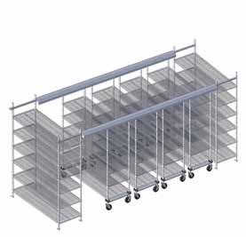 WIRE SLIDING TOP TRACK SYSTEM UNITS SLIDE BACK AND FORTH WITH EASE TRACK ROLLER Available with Mobile kit (4 per kit) Sliding Top Track System Top Track wire shelving system provides maximum storage
