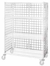 WIRE WIRE SHELVING - ACCESSORIES Modular Enclosure Panels Are easily adaptable to standard shelving units to create a secured storage area.