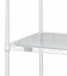 WIRE SHELVING - ACCESSORIES WIRE Push Handle Comfortable grip design. Five widths available ena-bling easy movement of any mobile unit.