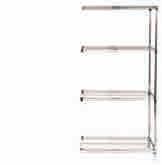 WIRE 54" WIRE SHELVING UNITS Starter Kits Heavy-duty shelving unit allows up to 800 lb. shelf capacity. Starter kits come complete with 4 posts and 4 or 5 shelves.