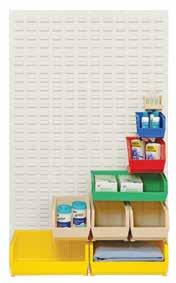 SPECIALTY SHELVING WALL MOUNT LOUVERED PANELS Ultra Hanging Louvered Panels Ultra Bins will hang on louvered panels in a wide range of configurations designed to meet all application needs.