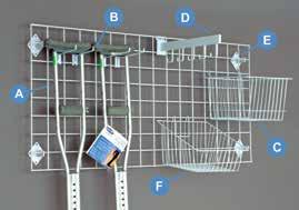 GRID-STORE WALL MOUNTED SYSTEMS SPECIALTY SHELVING Grid-Store Wall Mounted Systems Grid-Store System provides a strong, versatile solution for organization and storage of small, medium and large