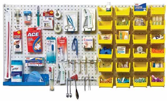 SPECIALTY SHELVING Q-PEG WALL SYSTEMS Q-Peg Wall Systems Q-Peg Wall System starts with a heavy-duty Q-Peg Board which is durable, weather resistant and washable.