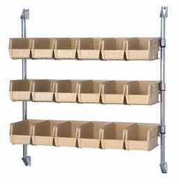 WALL MOUNT CANTILEVER PACKAGES SPECIALTY SHELVING Basket Dividers Optional dividers can be used to separate product. Finish: Chrome DIVIDER DIMENSIONS SHIP MODEL NO.