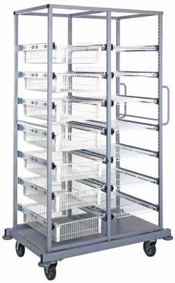 PARTITION STORE DOUBLE BAY CARTS VERSA WORK MAXIMUM CAPACITY and versatility COMPLETE PACKAGES with drawers!